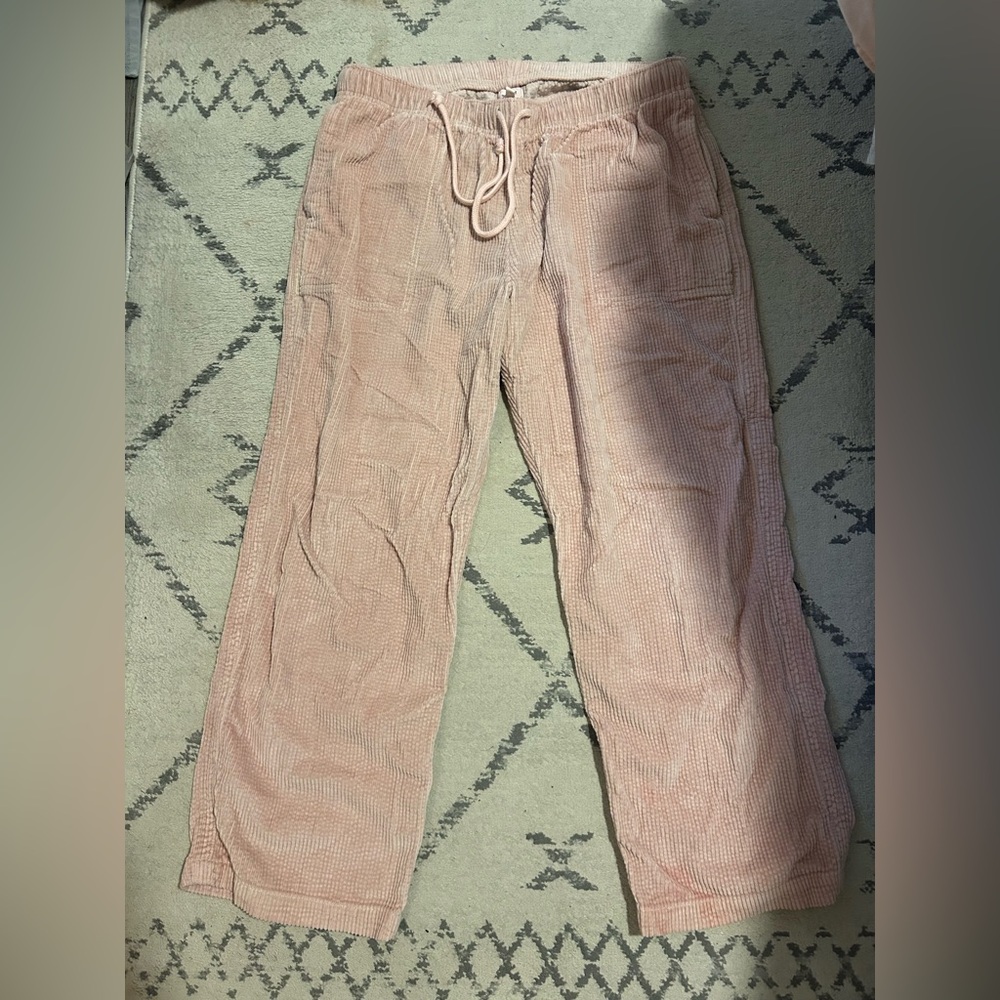 Aerie Light Pink Corduroy Pull on Pants